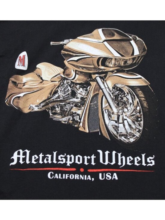Hanes Other - Metalsport Wheels Black Biker T-Shirt 2XL Hanes Beefy-T US Cotton California USA